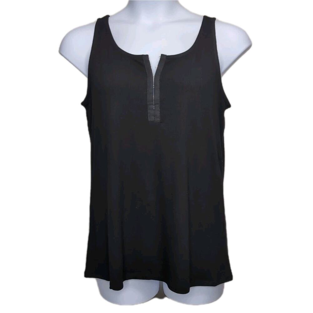 Torrid Everyday Tank Top Womens Plus Size 3X Black Scoop Neck Rib & Hook Eye NWT